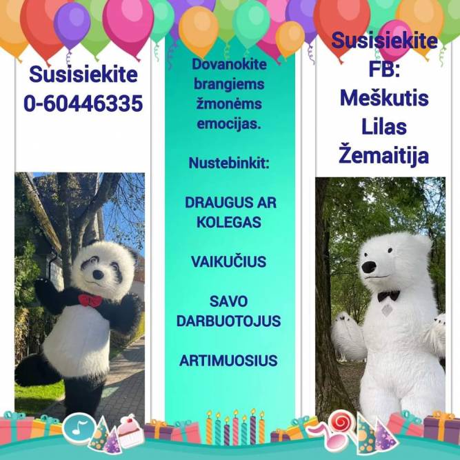 Meškutis Lilas ir/arba Panda