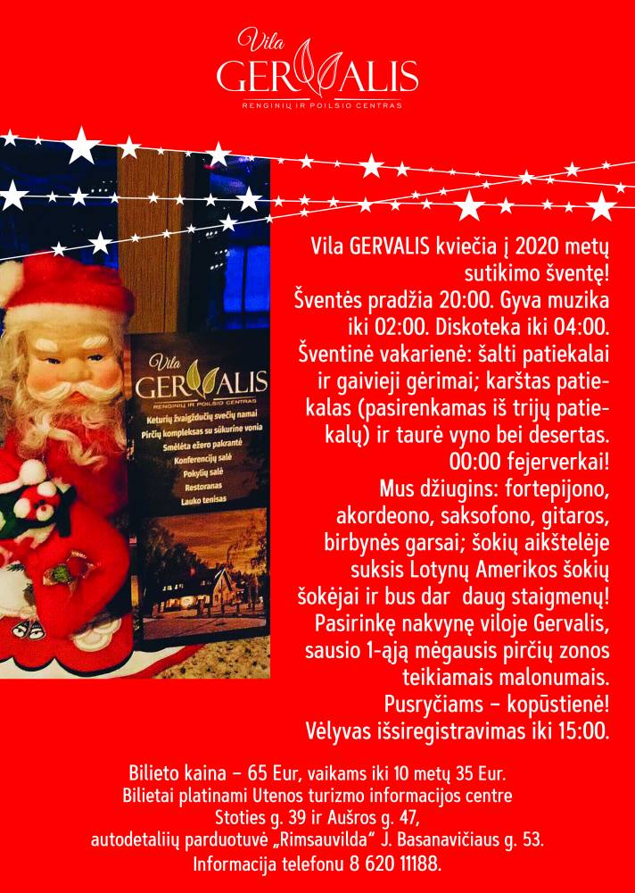 2022 metų sutikimas viloje Gervalis